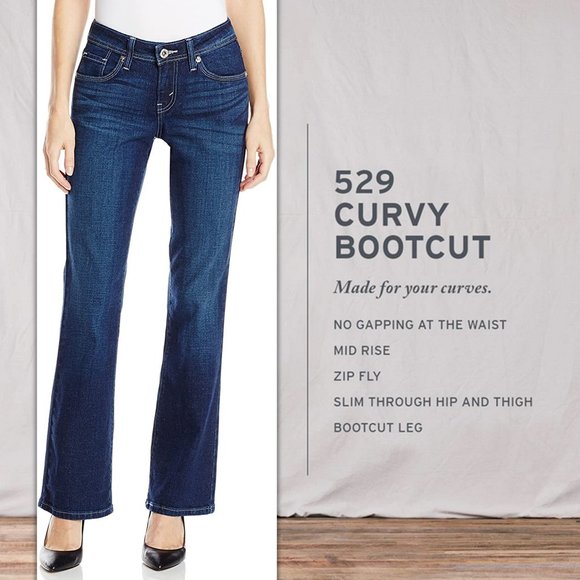 Levi's Denim - LEVI'S Women's 529 Curvy Bootcut Jeans  | 6M